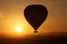 ranní let nad Masai Mara